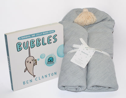 Hooded Towel + Book Bubbles